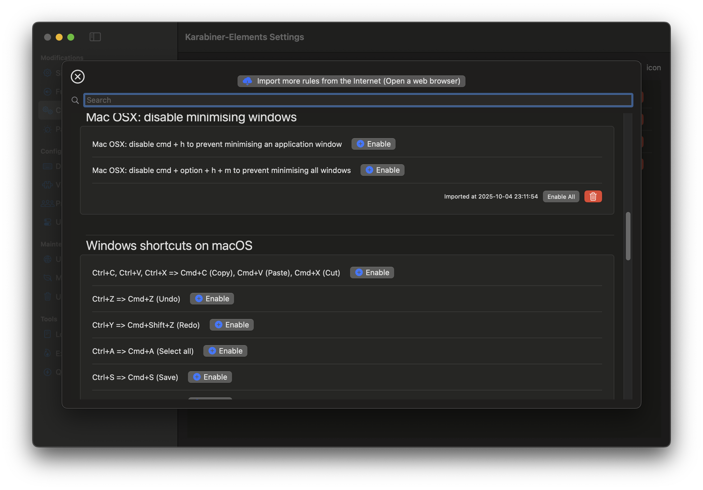 Karabiner-Elements Complex Modifications Rules